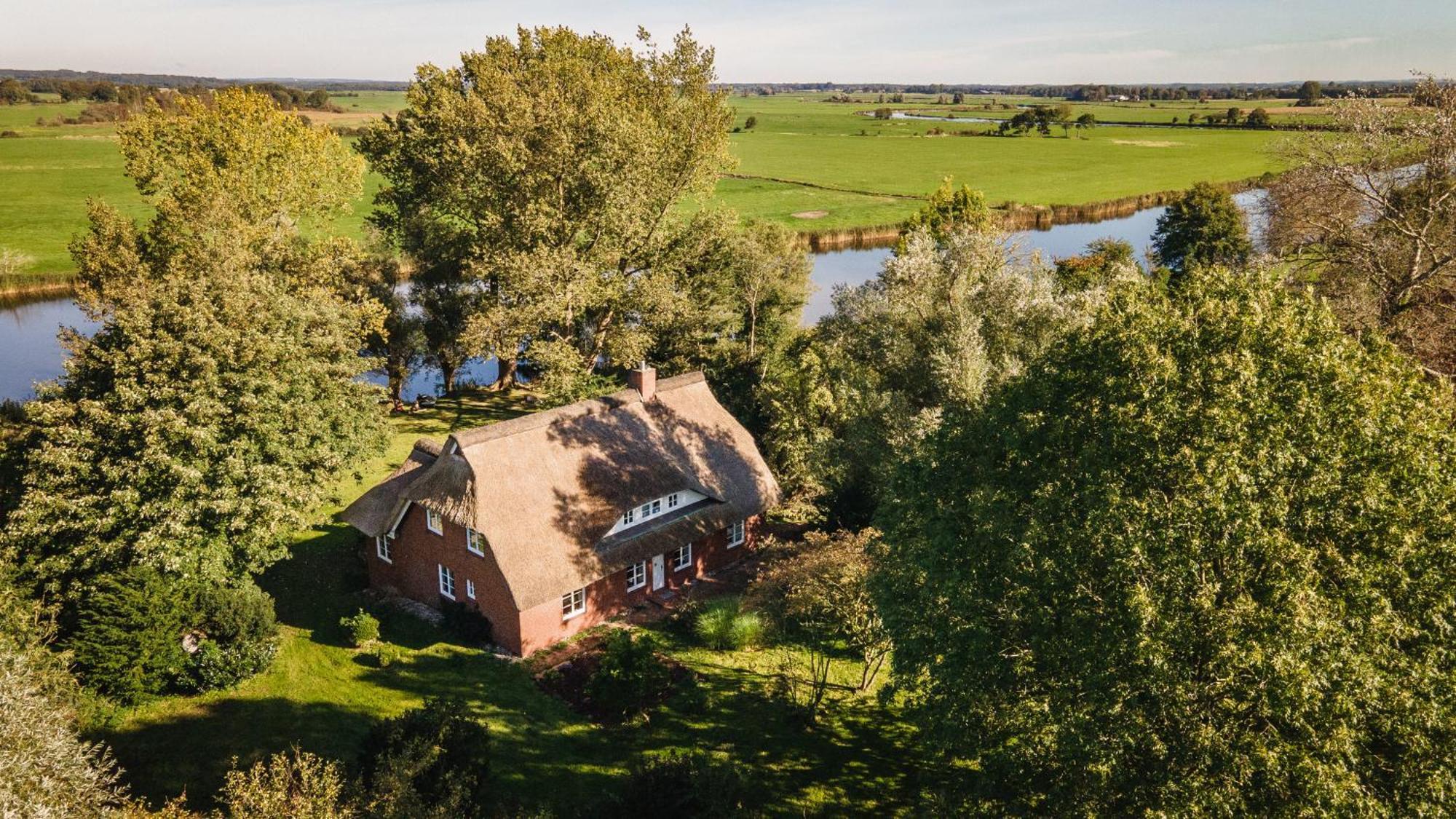 Reetdachhaus Eiderblick Breiholz Exterior foto